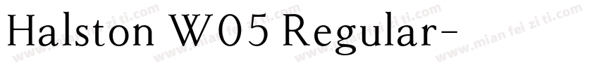 Halston W05 Regular字体转换
